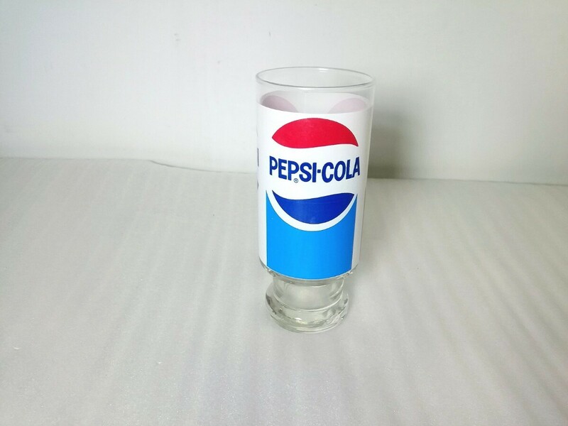 PEPSI-COLA ペプシコーラ　グラス　タンブラー コップ　ガラス製　ヴィンテージ　　ペプシ　コカ・コーラ グラス　ノベルティ 昭和レトロ
