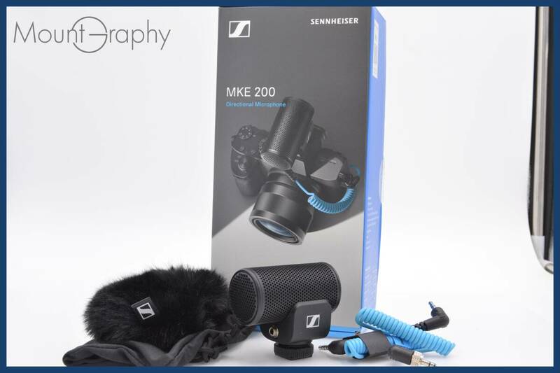 ★極上美品★ SENNHEISER MKE200 MICROPHNE マイク 元箱、コード、ソフトケース、マイクカバー付属 ★動作保証・完動★ 同梱可 #tk3423