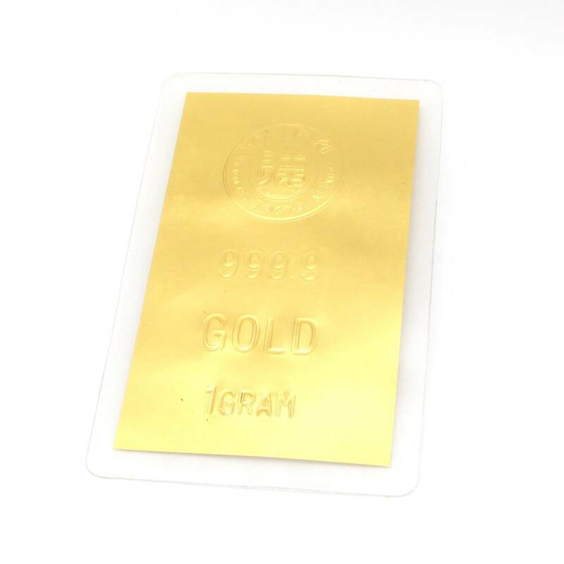 【純金カード】 徳力 TOKURIKI 1g 999.9 ラミネート GOLD ゴールド 24金 K24 総重量2.6g 