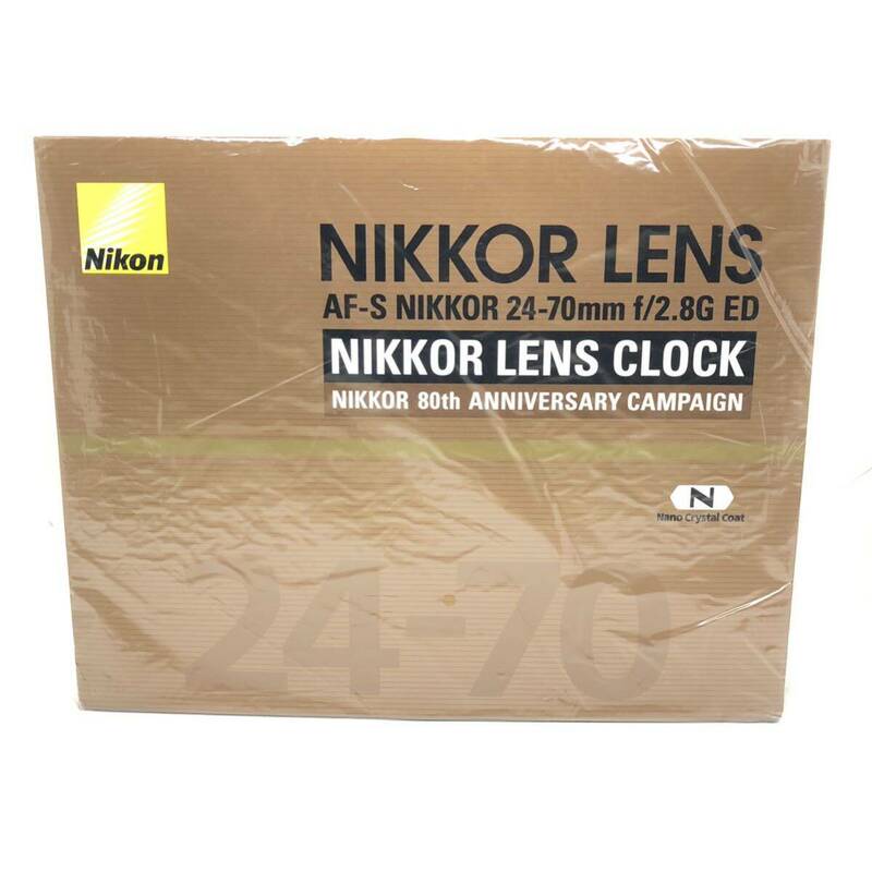 ★新品未開封品★ニコン Nikon NIKKOR 発売80周年記念 レンズクロック レンズ型時計 AF-S NIKKOR 24-70mm2.8G EDモデル