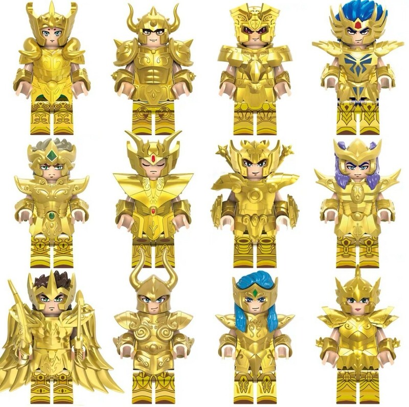 レゴ互換 12体セットミニフィグ フィギュア 黄金聖闘士人形
