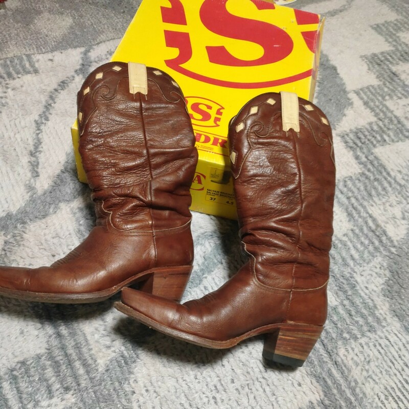 ★SENDRA センドラ★ウエスタンブーツ 37 バイカー レディース 箱あり 23.5cm ブラウン