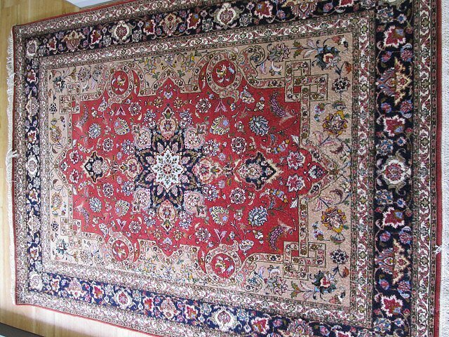 ペルシャ絨毯 タブリーズ　155x207 トザール　イラン　W100 GO4839