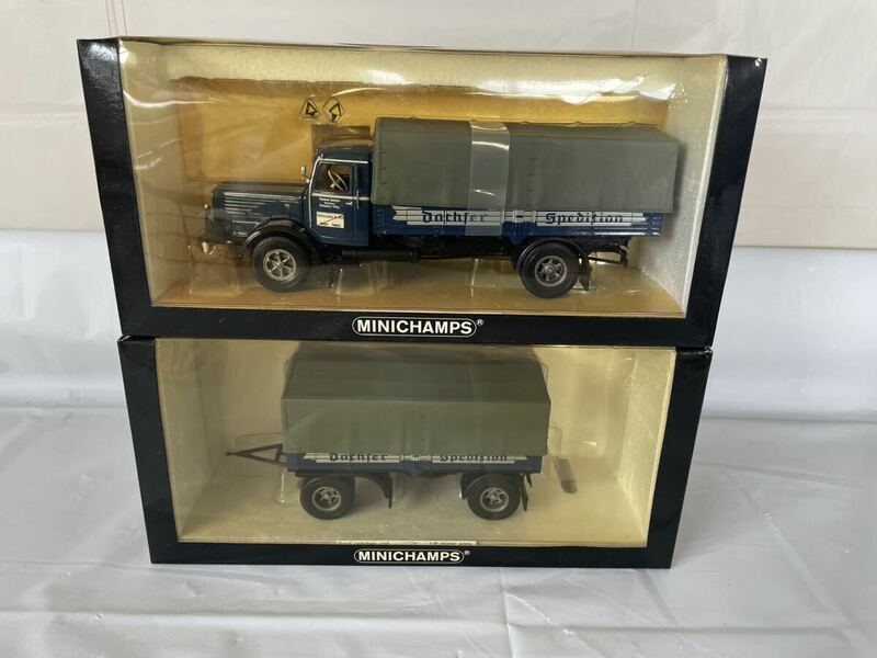 MINICHAMPS 1/43 Buessing 8000 s Canvas Truck Dachser / Truck Trailer with Tarpaulin キャンバス　トラック　トレーラー　ミニカー　