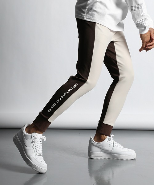 The DUFFER of ST.GEORGE ダファー / 2TONE EASY JOGGER PANTS：2トーン切替え イージージョガーパンツ / L / ベージュ