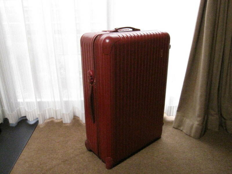 難有 RIMOWA スーツケース SALSA サルサ 2輪 キャリーケース 約63L 赤色系 トラベルバッグ 旅行かばん