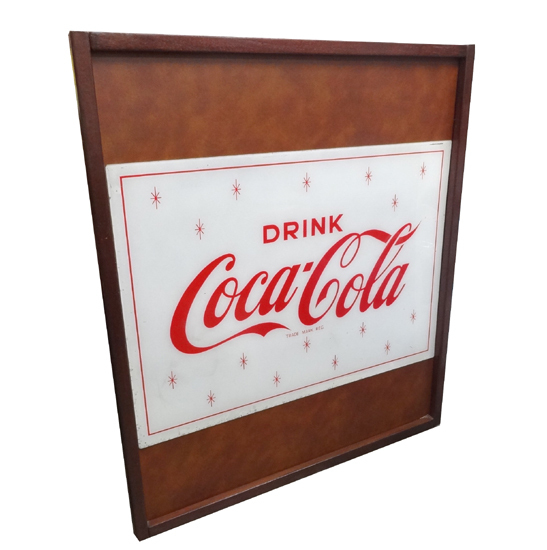 CocaCola/コカコーラ ヴィンテージ アクリルパネル 82.5×58.8㎝ ビンテージ 昭和レトロ 額付 壁掛け