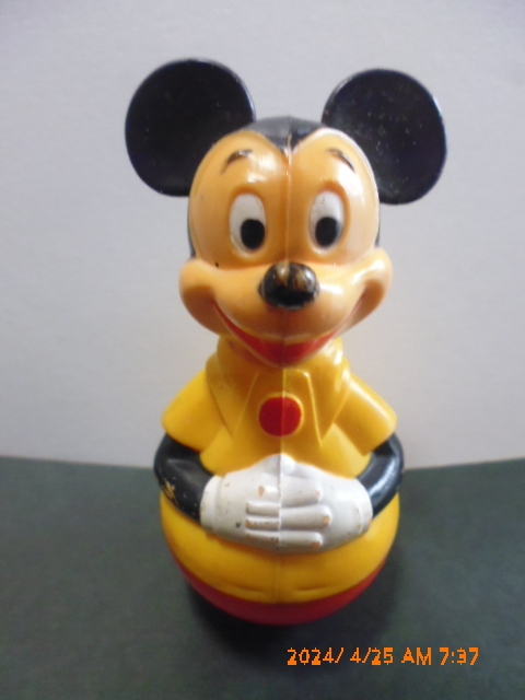 ミッキーマウス　Mickey Mouse ビンテージ　起き上がりこぼし　1975年　Vintage Roly Poly 半世紀前のGabriel社製