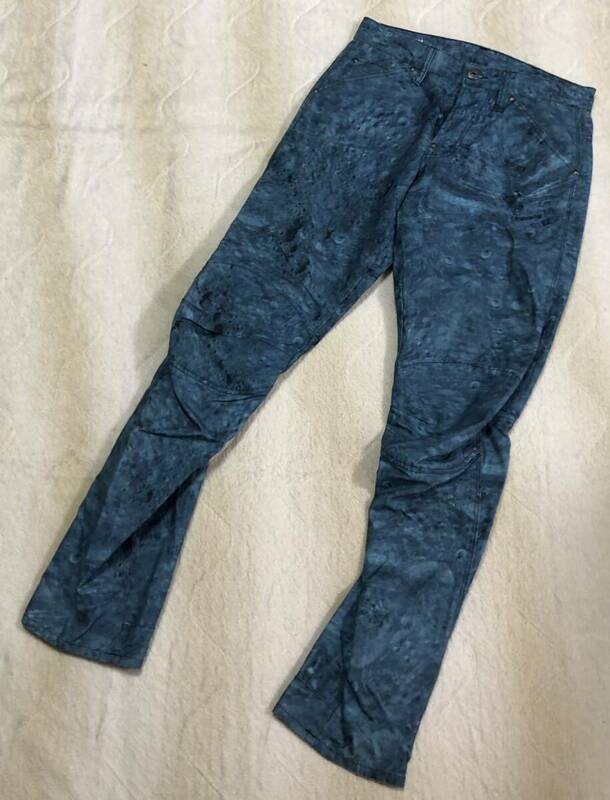 ☆G-STAR RAW☆ジースター ロウ 5622 3D TAPERED パンツ W28 L32 総柄 テーパード 立体裁断 デニム ジーンズ