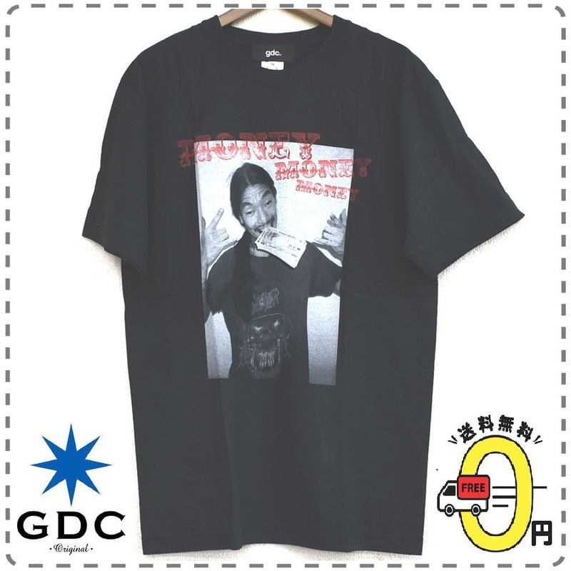 GDC ジーディーシー 綿100% 半袖Tシャツ 丸首 フォトグラファー 新田桂一 KeiichiNitta 黒 ユニセックス メンズXSサイズ 送料無料 A334