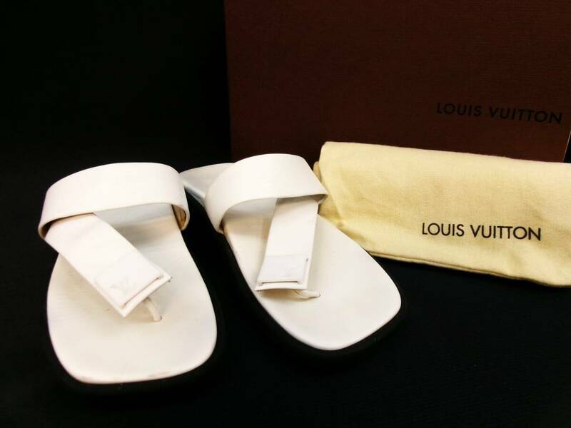 本物税込ルイヴィトン レザーサンダル【LOUIS VUITTON】