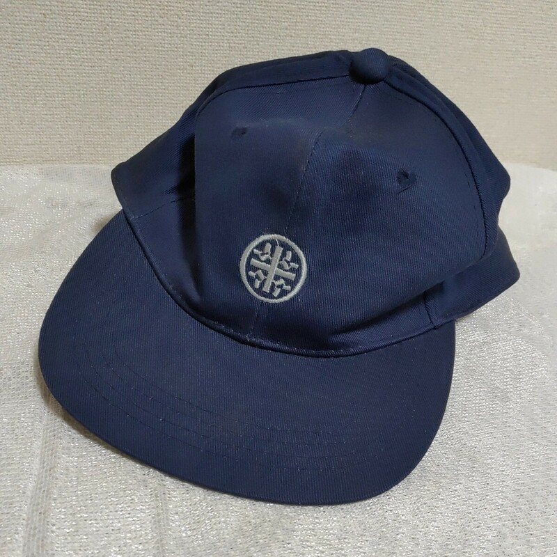 【レア】モスラ　キャップ　1996年　グッズ　ゴジラ　当時物　toho　帽子　野球帽　紺　ネイビー　ロゴ　シンプル　0403-A4-SA8