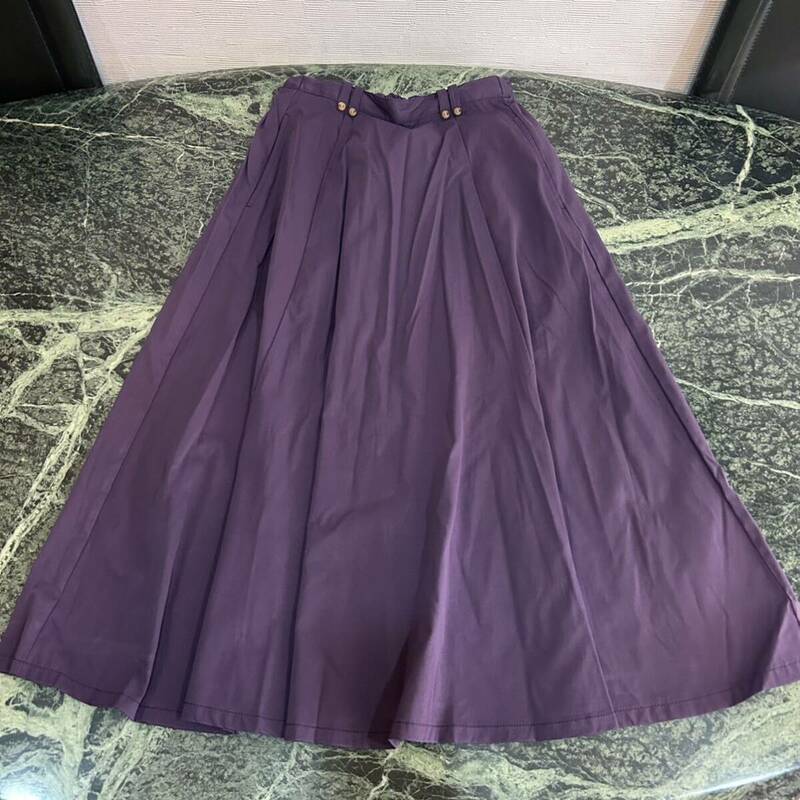 【美品】ehka sopo★エヘカソポ ロングスカート フレアスカート 紫 バイオレット パープル フリーサイズ Mサイズ