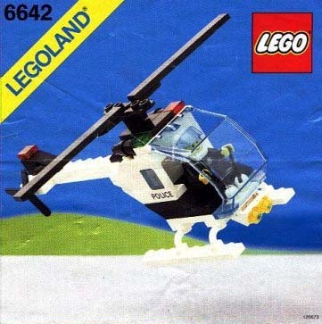 Lego6642ポリスヘリコプター1988年説明書付