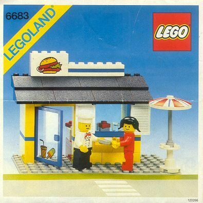 Lego6683ハンバーガースタンド1983年説明書付　ステッカーあり