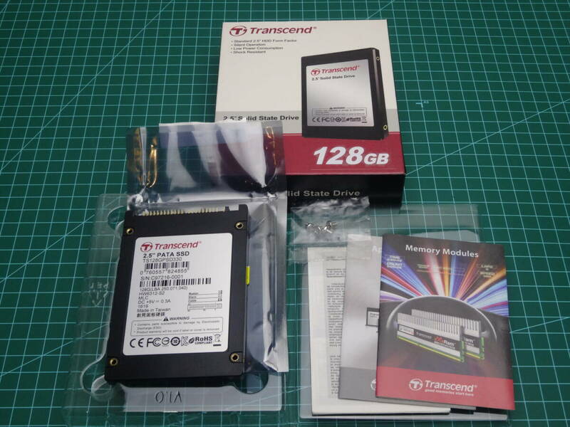 【ほぼ 未使用】Transcend トランセンド TS128GPSD330 128GB 2.5インチ SSD PATA ( IDE ) 動作確認済