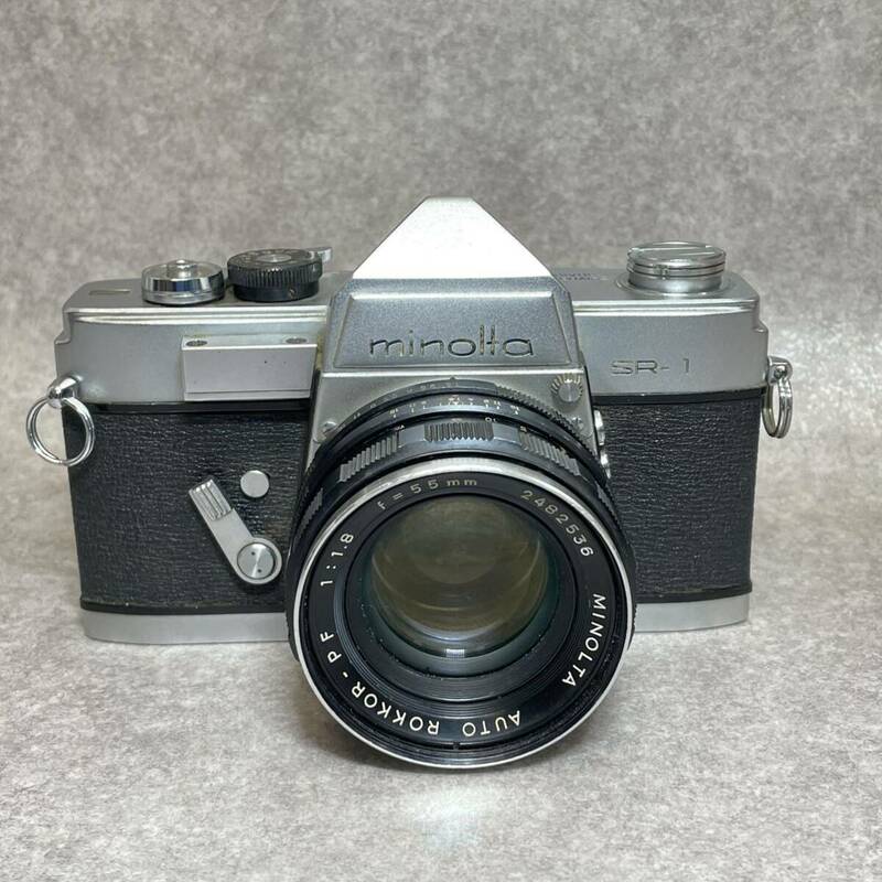 W3-2） ミノルタ MINOLTA SR-1 AUTO ROKKOR-PF 55mm F1.8 フィルムカメラ （1）