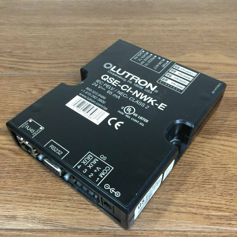 『通電確認のみ・ジャンク品扱い』LUTRON ルートロン RS-232インターフェイス QSE-CI-WNK-E 本体のみ 現状品/グラフィックアイQSシリーズ