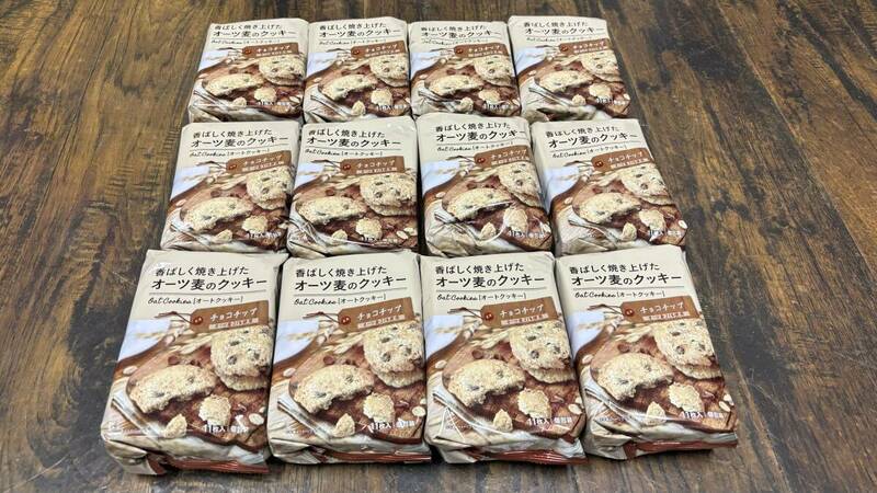香ばしさ広がるオーツ麦のチョコチップクッキー11枚入（個包装）×12袋-D229