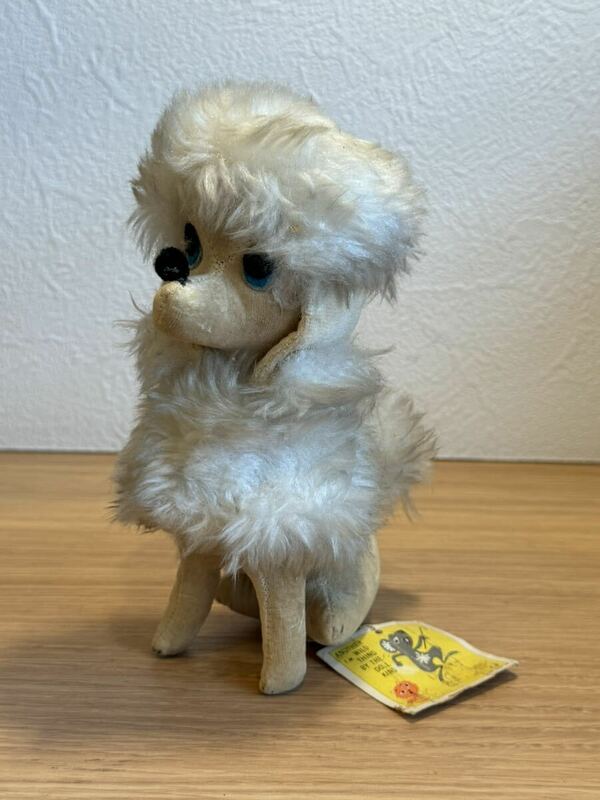 1966年 カマー社 KAMAR プードル 人形 ぬいぐるみ 白 昭和 レトロ アンティーク ビンテージ 犬 ドール USA 雑貨 オブジェ