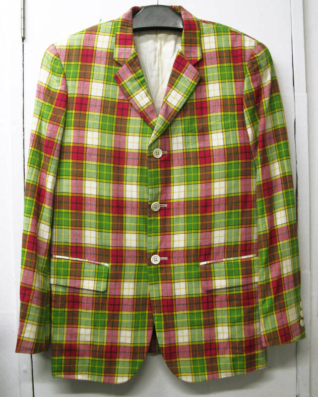 COMME des GARCONS HOMME PLUS 1996 ARCHIVE VINTAGE JACKET S ギャルソン プリュス アーカイブ チェック柄 ジャケット S 未使用 展示品