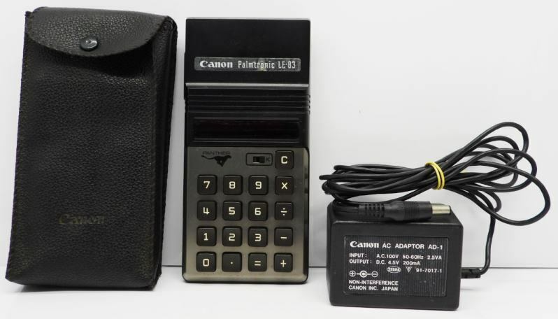 Canon キャノン Palmtronic LE-83 ACアダプター ソフトケース 付き 昭和レトロ電卓 ヴィンテージ 中古