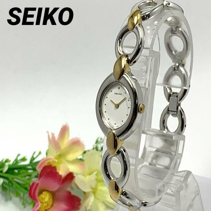 195 SEIKO セイコー レディース 腕時計 新品電池交換済 クオーツ式 人気 希少 ビンテージ レトロ アンティーク