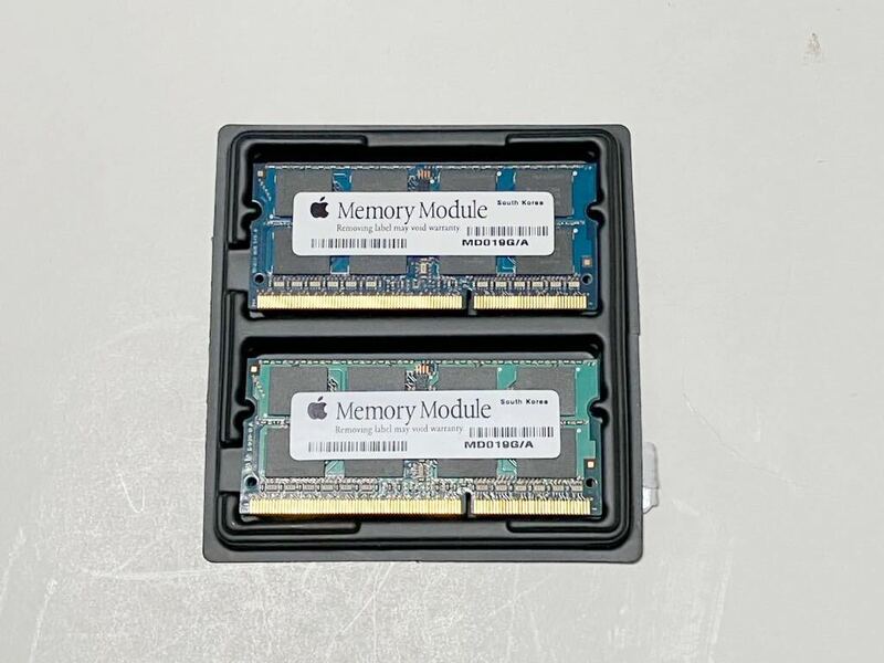 MacBook Pro 2009で使っていたと思われる 8GB×2枚 (計16GB) ノート用メモリー。家から出てきました