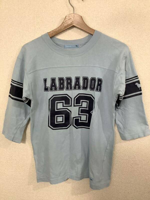 LABRADOR ラブラドール　ナンバリング　ベースボールTシャツ ブルー　セレクト　メンズ　古着　カットソー