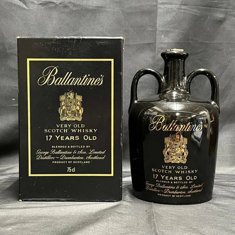 BDK064H 未開栓 Ballantine's バランタイン 17年 ベリー オールド スコッチ ウイスキー 750ml 陶器ボトル 替え栓 箱付