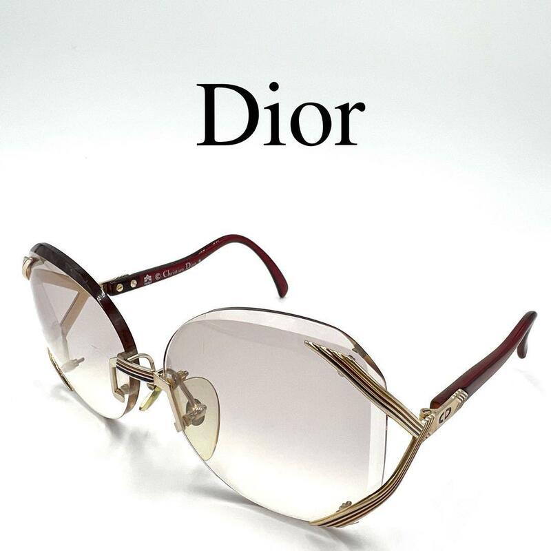 Christian Dior ディオール メガネ 度入り CDロゴ ツーポイント