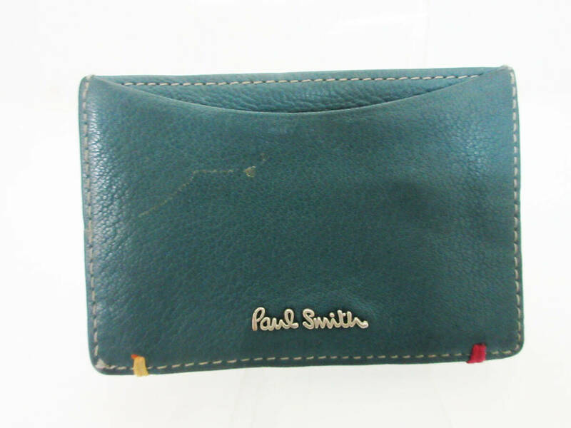 N8566【パスケース】Paul Smith ポール・スミス★本革 レザー★定期入れ カードケース ファッション小物 装飾品 服飾小物★中古★