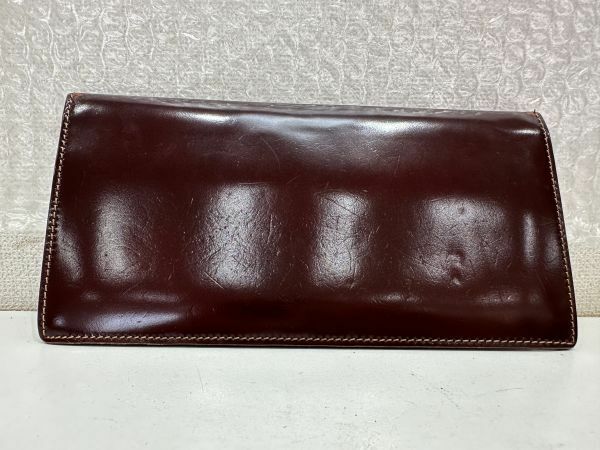 ■大峡製鞄 コードバン 長財布 ブラウン 茶色■
