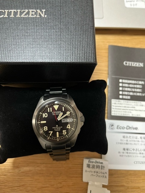 [Citizen] 腕時計 プロマスター 20気圧防水 電波ソーラー デイ&デイト AT6085-50E メンズ ブラック