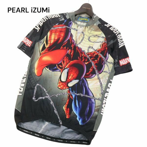 PEARL iZUMi パールイズミ 春夏 MARVEL スパイダーマン★ 総柄 半袖 サイクル ジャージ シャツ Sz.XL　メンズ 自転車　I4T01402_4#M