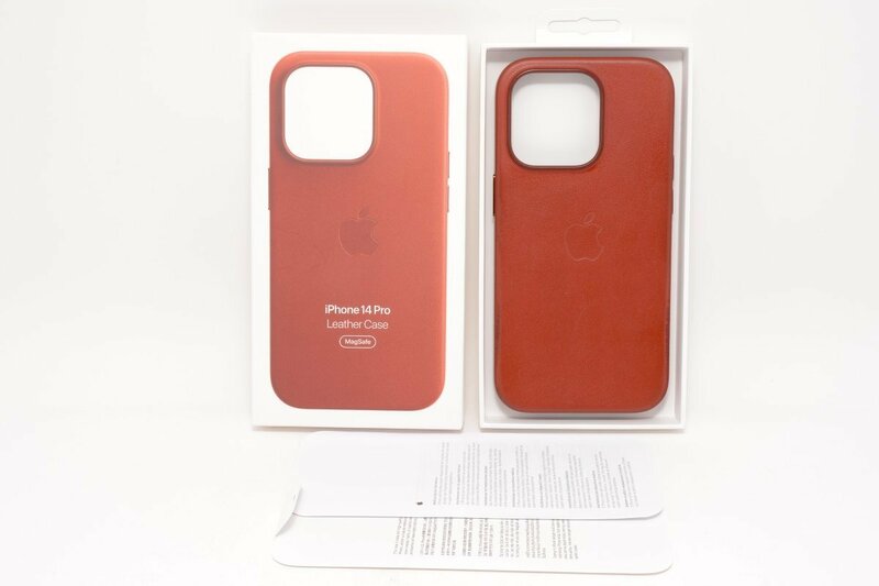 【概ね美品】 Apple iPhone 14 Pro Leather Case Umber MPPK3FE/A iPhone 14 Pro用 MagSafe対応 レザーケース アンバー #4304