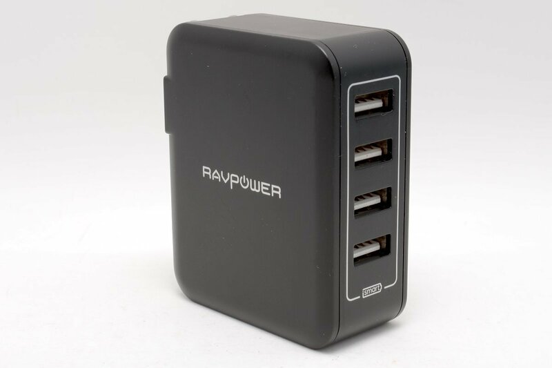 【良品】Ravpower 40W USB充電器 RP-PC026 iSmart 急速充電器 ブラックUSB Type-A 4ポート 折畳プラグ #4480
