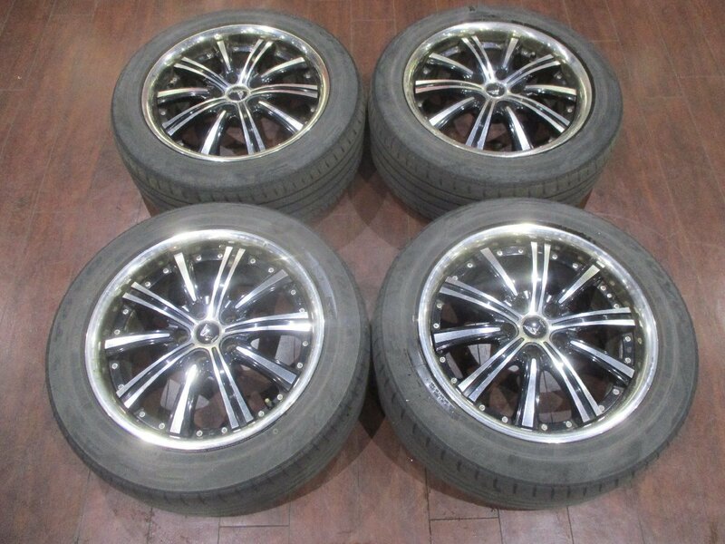 中古★Hot stuff シュティッヒ PL-01 18インチ タイヤ&ホイール4本セット★225/55R18★114.3/5穴/8J/+42★デリカD:5/アウトランダーなどに