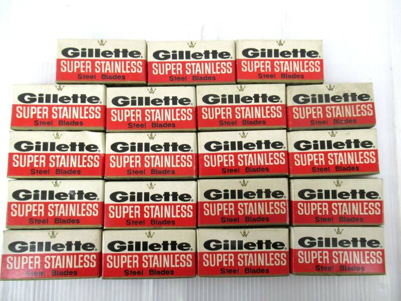 未使用 Gillette SUPER STAINLESS ジレット スーパーステンレス 剃刀替刃 大量まとめセット 昭和レトロ