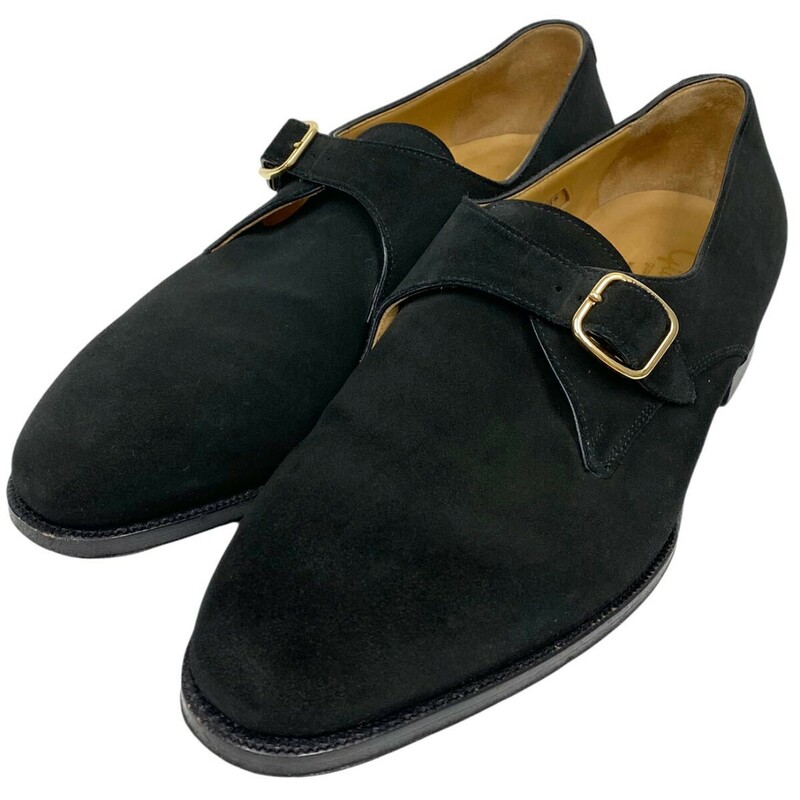 F．lli Giacometti Single Monk Strap Suede Superbuck Shoesモンクレザーシューズ靴 8069000104936