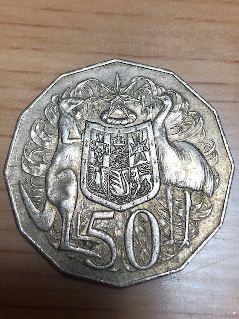 オーストラリア 50セント エリザベス2世　1976年・カンガルー エミュー・世界 海外 外国コイン 硬貨　レアコイン