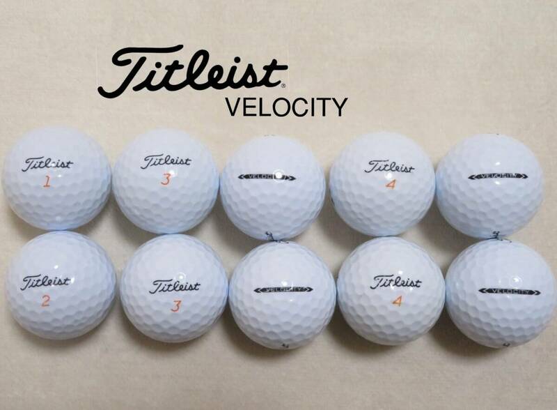 美品 Titleist VELOCITY タイトリスト ベロシティ ゴルフボール ロストボール ホワイト/白 10球 10個セット