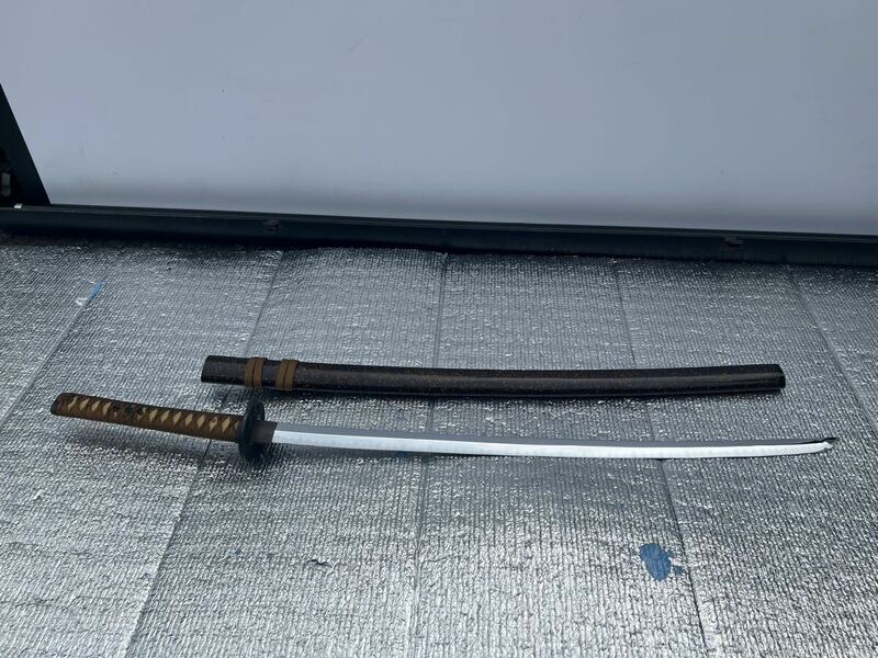模造刀 日本刀 模擬刀 レプリカ 居合刀 太刀 武具 脇差 全長 104センチほど