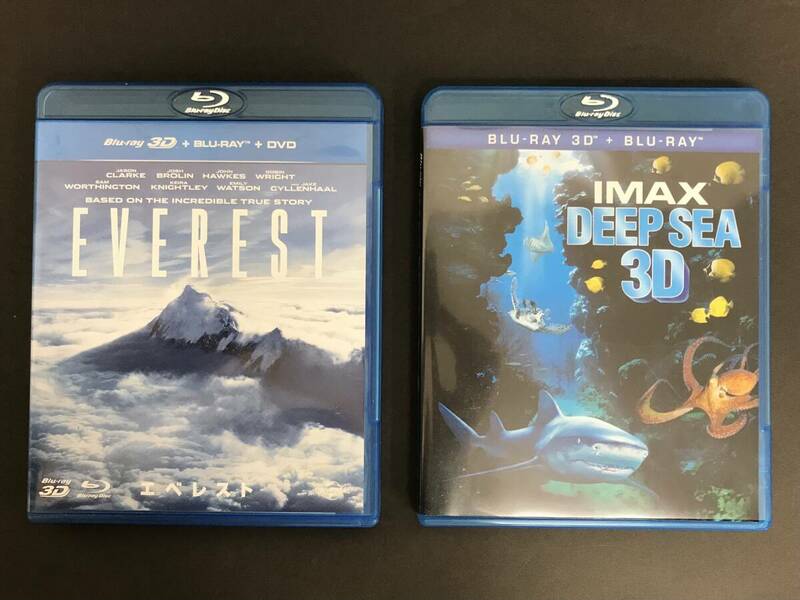 N270 Blu-ray ブルーレイ 3D EVEREST エベレスト IMAX DEEP SEA ディープ・シー 2作セット 計4枚