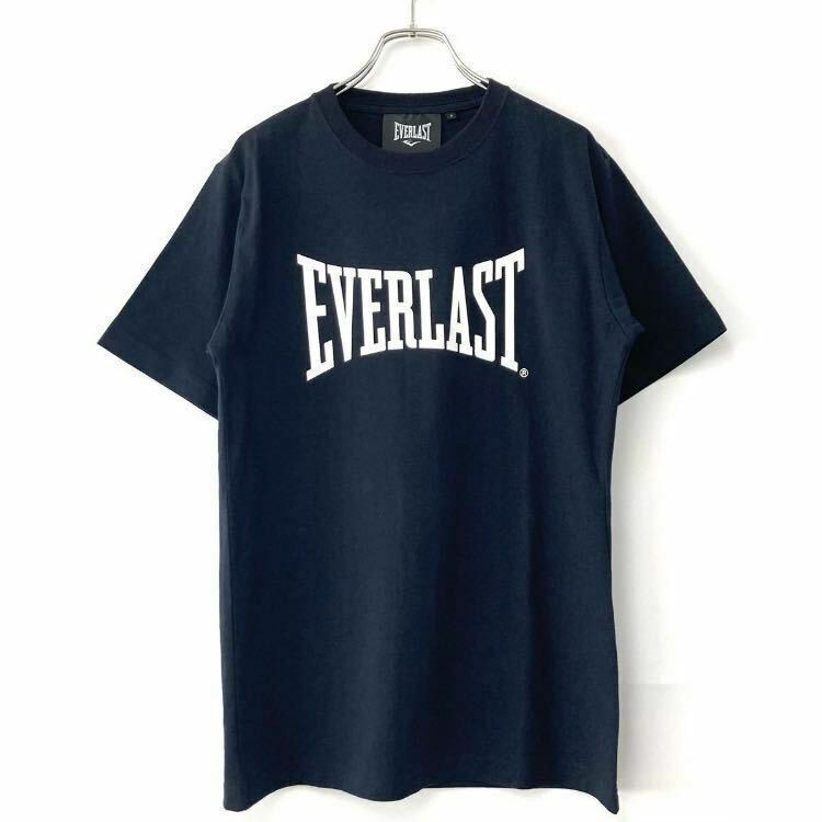 未使用品 EVERLAST エバーラスト 半袖プリントTシャツ カットソー トップス ダークネイビー 濃紺 Sサイズ
