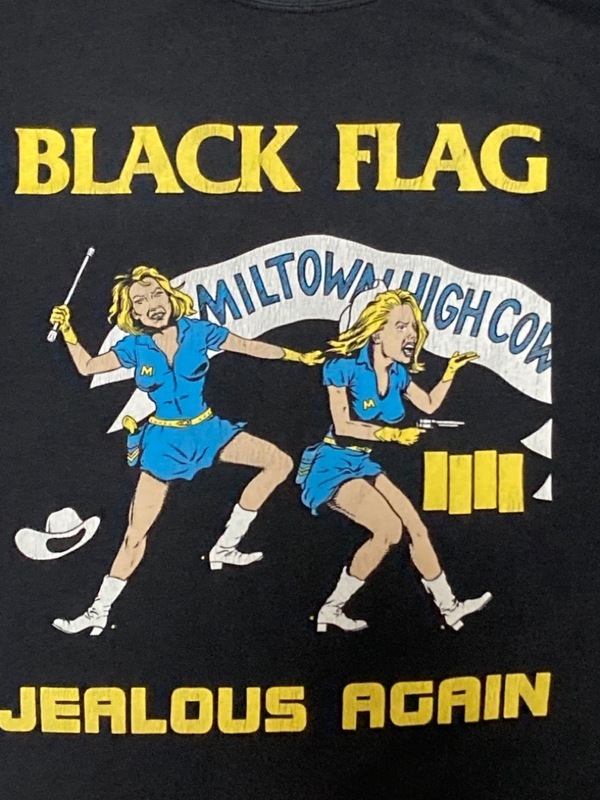 即決 BLACK FLAG ブラックフラッグ Tシャツ バンドtシャツ ロックtシャツ バンT ハードコア パンク JEALOUS AGAIN ヴィンテージtシャツ
