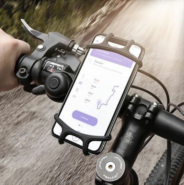 【新品】 自転車 バイク 携帯 電話 ホルダー シリコン ショック マウント ブラケット オートバイ ハンドル