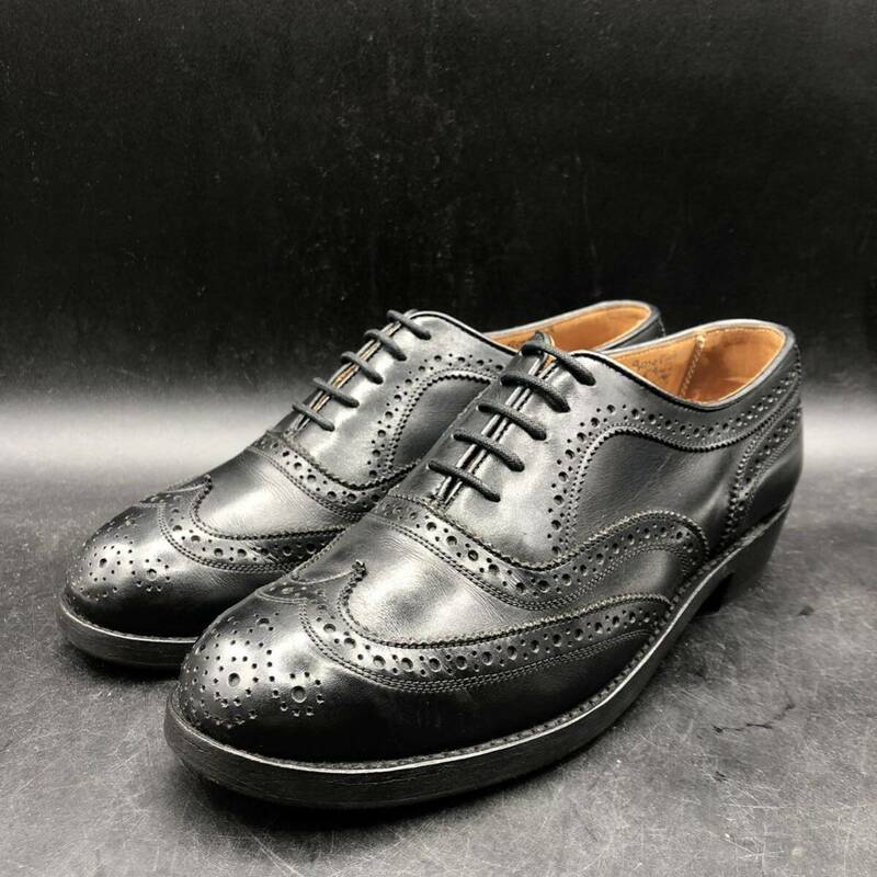 M2746 良品 Trickers トリッカーズ L5943 レザー シューズ ウイングチップ 内羽根 レディース 4.5-4/23.0cm 相当 ブラック 黒 革靴