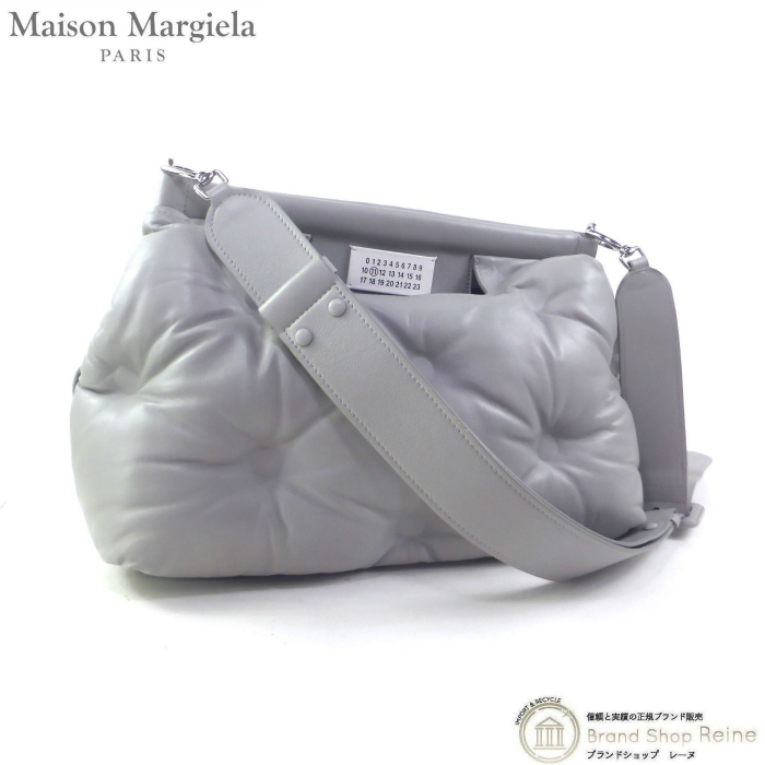 メゾン マルジェラ （Maison Margiela） グラムスラム クラシック ミディアム ショルダー クラッチ バッグ SB1WG0034 グレー（美品）中古