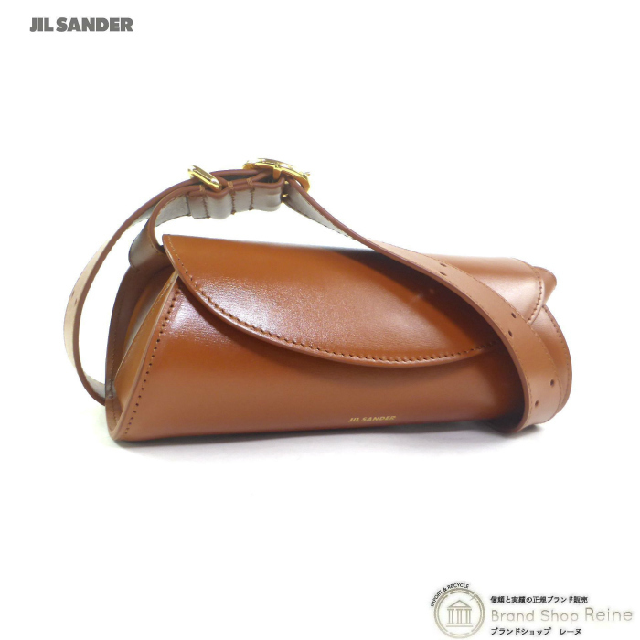 ジルサンダー （JIL SANDER） Cannolo カンノーロ ミニ ハンド ショルダー バッグ J08WD0008 タン（新品同様）中古